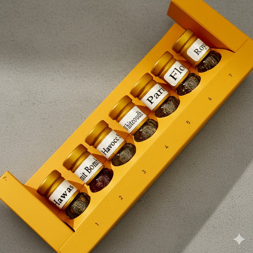 Discover set of 7 fast moving Attar