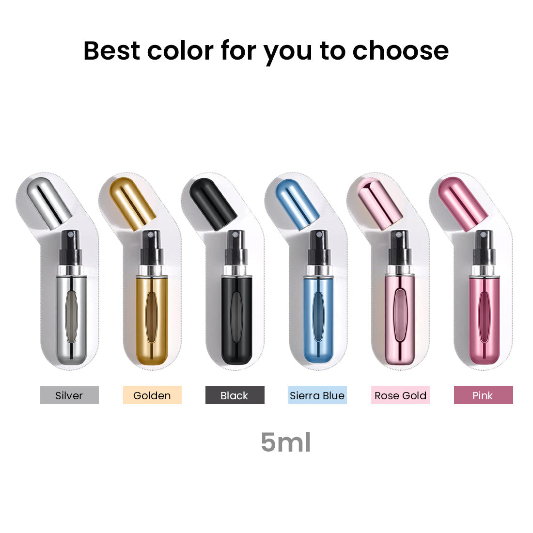 Refillable Perfume Travel Atomiser 5ml (Pack of 8 bottle)