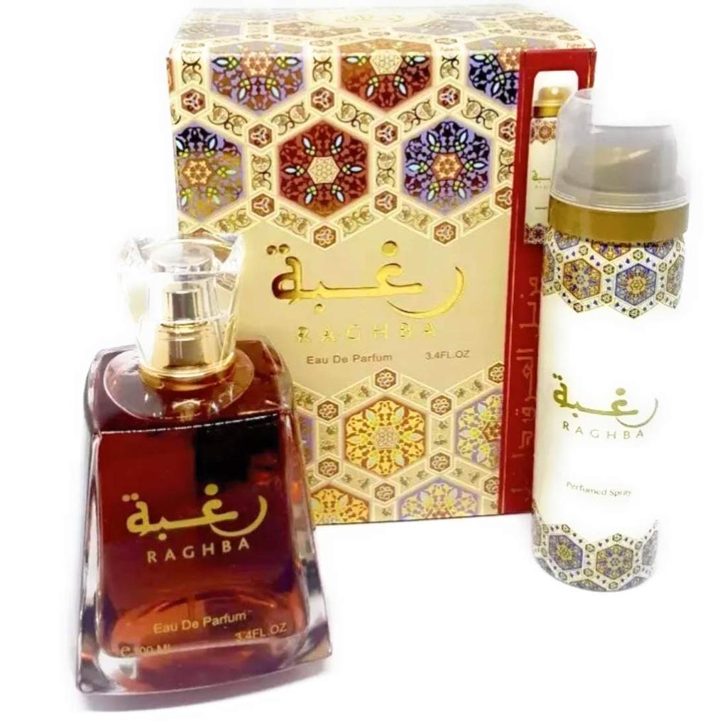 Lattafa Raghba With free deo 100ml for men and women